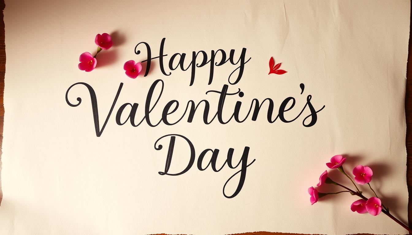 happy valentines day handwriting