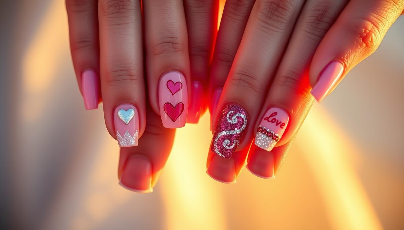 valentine nails designs